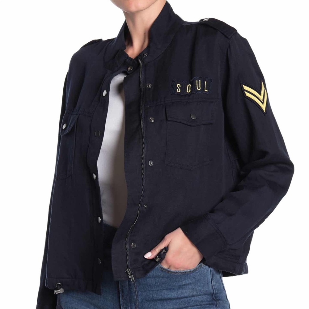 🙌RAILS🙌 COLLINS NAVY MILITARY JACKET SMALL NWT - Picture 3 of 13